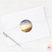Vis op Sunrise! Ronde Sticker (Envelop)