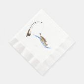 Vis op vislijn servetten (Hoek)