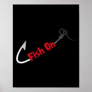 Vis Op Visser B Vis Vissen Haak Grap Grappige Q Poster