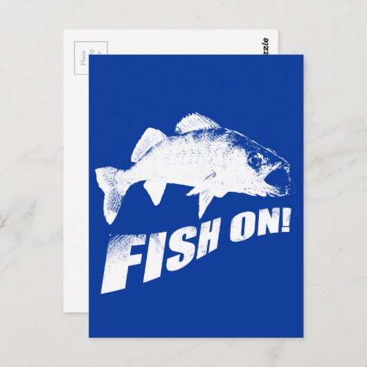 Vis op walleye briefkaart (Voorkant / Achterkant)