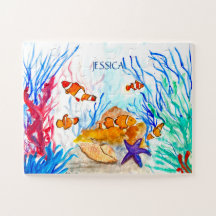 Vis Oranje Oceaan Onder de zee Voor kinderen Peute