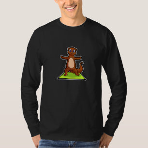 Vis Otter Yoga Houdingen Sport Turnen Ohm Hartslag T-shirt