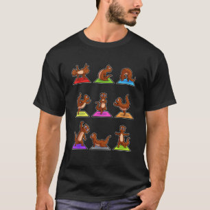 Vis Otter Yoga Poses Sport Gymnastiek Ohm Heartbe T-shirt