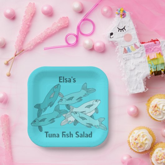 vis papieren bordje (Feest)