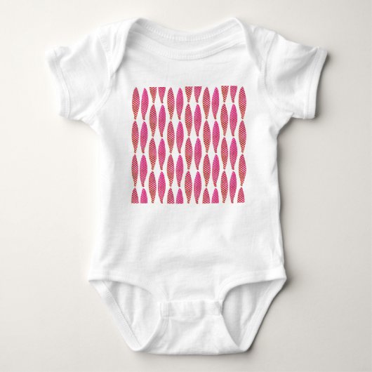 Vis patroon Baby Jersey Bodysuit (Voorkant)