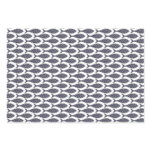 Vis Patroon Blauw Wit Wrapping Papier Bladen