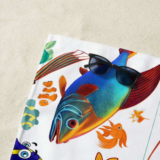 Vis 🐠 patroon strandlaken (In situ)