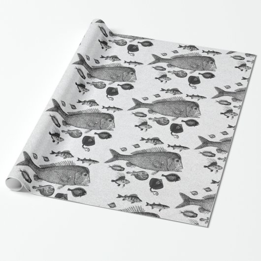 Vis Patroonverlooppapier Cadeaupapier (Uitgerold)