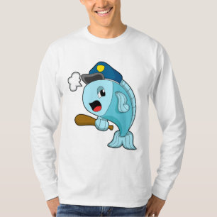 Vis Politieagent Politiehoed T-shirt