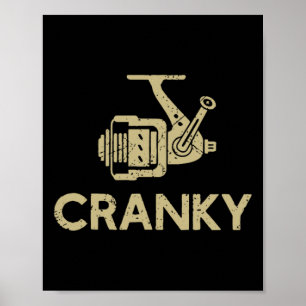Vis Reel Chagrijnig Grappig Vissen Meisje Vrouwen Poster