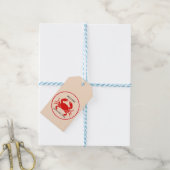 Vis restaurant welkom rode krab Personaliseren Cadeaulabel (Met Touw)