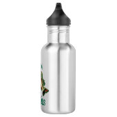 Vis rijden op een fiets groen Motivatie Waterfles (Rechts)