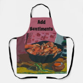 Vis, rivierkreeft Ontwerp bewerken & tekst toevoeg Schort (Voorkant)