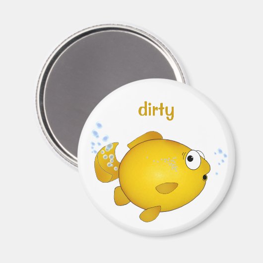 Vis Roetende Vaatwasser magneet (Voorkant / Achterkant)