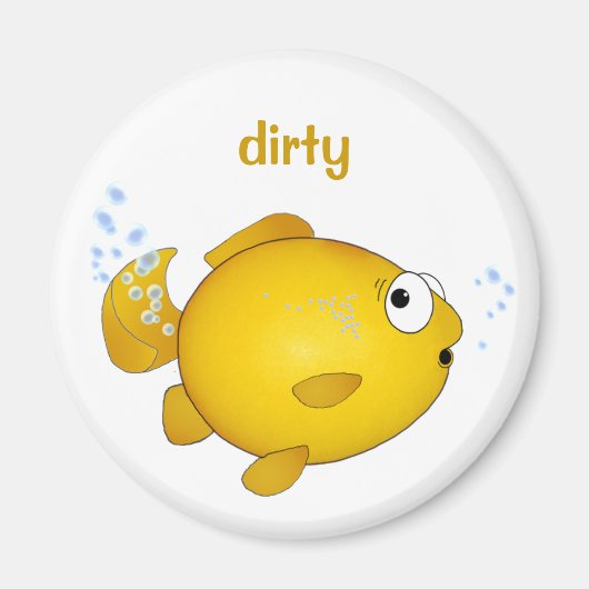 Vis Roetende Vaatwasser magneet (Voorkant)