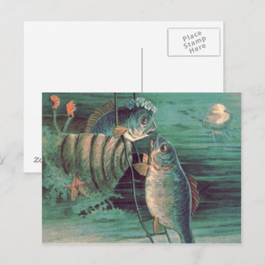 Vis Romeo & Juliet Kwal Zeester Briefkaart (Voorkant / Achterkant)