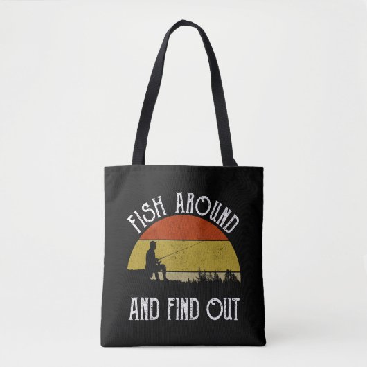 Vis Rond En Kom Erachter Tote Bag (Voorkant)