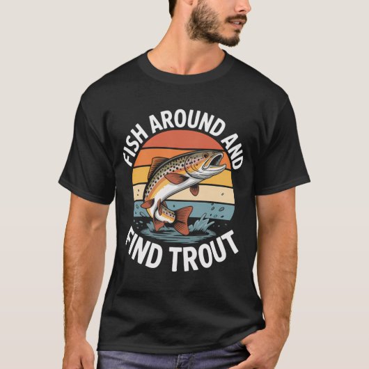 vis rond en vind forel t-shirt (Voorkant)