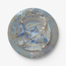 Vis - Ronde papieren Borden