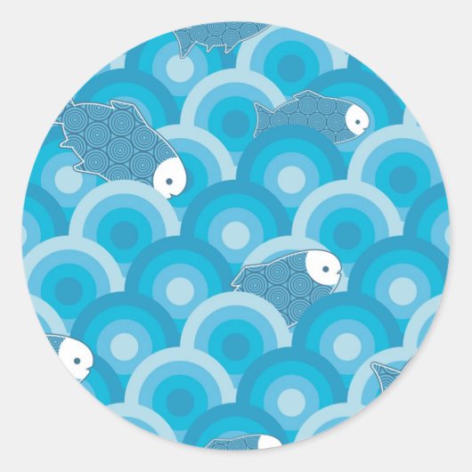 vis ronde sticker (Voorkant)