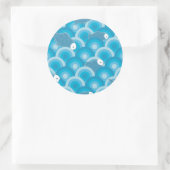 vis ronde sticker (Tas)