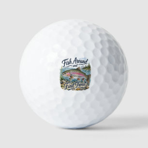 Vis rondneuzen en vind forel plezier citaat visser golfballen