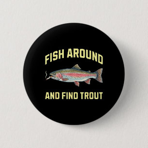 Vis rondzwemmen en vind Forel Funny Smoking Regenb Ronde Button 5,7 Cm