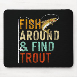Vis Rondzwemmen En Vind Forel Funny Vissen Vissers Muismat