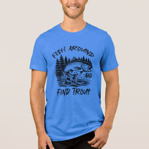 Vis Rondzwemmen en Vind Forel Grafisch Tri-Blend Shirt