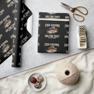 Vis Rondzwemmen En Vind Forel Grappige Cowboy Viss Cadeaupapier