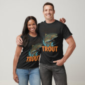Vis rondzwemmen en vind forel – Grappige visgrappe T-shirt (Unisex)