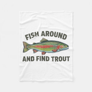 Vis Rondzwemmen En Vind Forel Grappige Vissen Viss Fleece Deken