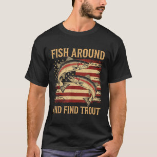 Vis Rondzwemmen En Vind Forel Grappige Visvangst V T-shirt