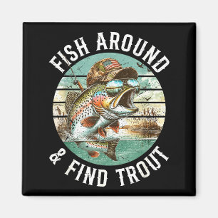 Vis Rondzwemmen Vind Forel, Grappige Visser Vissen Magneet