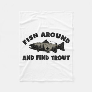 Vis Rondzwemmen Vind Forel, Grappige Visser Visvan Fleece Deken
