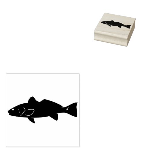 Vis / Roodbaars Rubberstempel (Gestempeld)