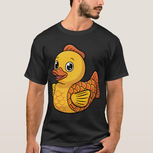 Vis Rubber Eend Cute Hybride Design T-shirt (Voorkant)