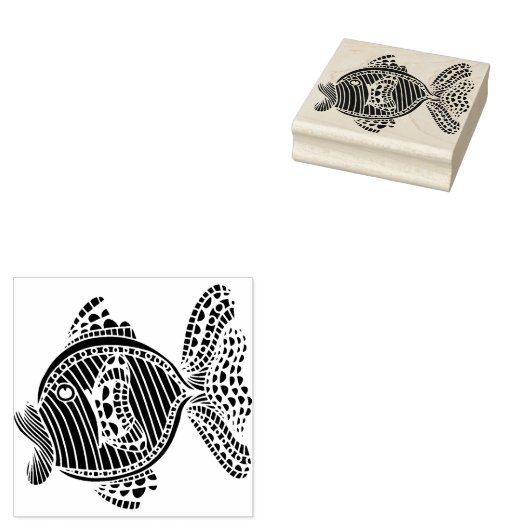 vis rubberstempel (Gestempeld)