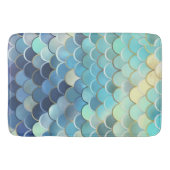 Vis schaal Patroon Blauwe lucht achtergrond Gouden Badmat (Voorkant)