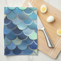 Vis schaal Patroon Blauwe lucht achtergrond Gouden