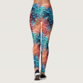 Vis Schalen Zeemeermin Staart Pastel Sparkles Fant Leggings (Achterkant)
