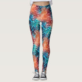 Vis Schalen Zeemeermin Staart Pastel Sparkles Fant Leggings (Voorkant)