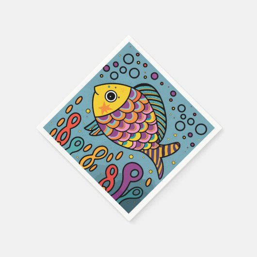 vis schattig servet (Hoek)