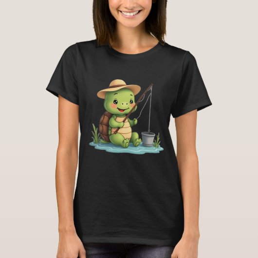 Vis Schildpad – Vreedzame Schildpad bij het Meer T-shirt (Voorkant)