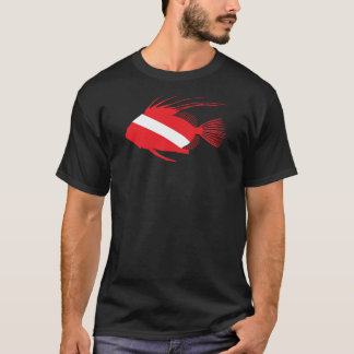 Vis Scuba Vlag Donker T-shirt