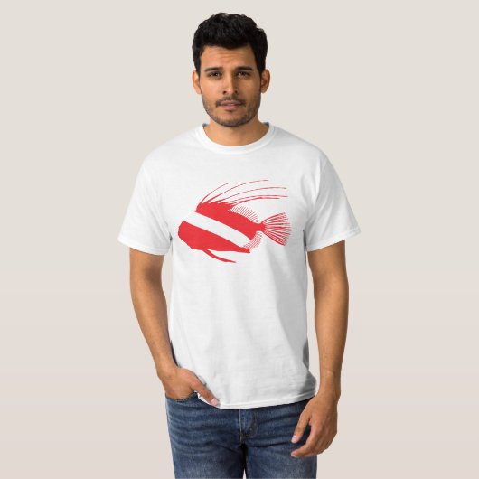 Vis Scuba Vlag Licht T-shirt (Voorkant volledig)