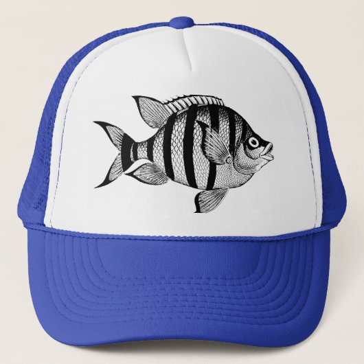  vis sealife oceaan dieren illustratie trucker pet (Voorkant)