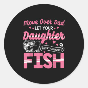 Vis shirt dochter Papa dochter bijpassende vis shi Ronde Sticker