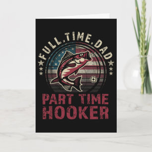 Vis-shirt Full Time Papa Part Time Grappig Byss D Kaart