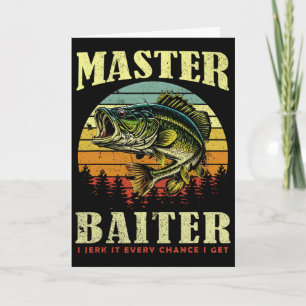 Vis-shirt Meester-hengelaar Grappige Byss Papa Kaart